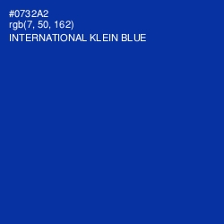 #0732A2 - International Klein Blue Color Image